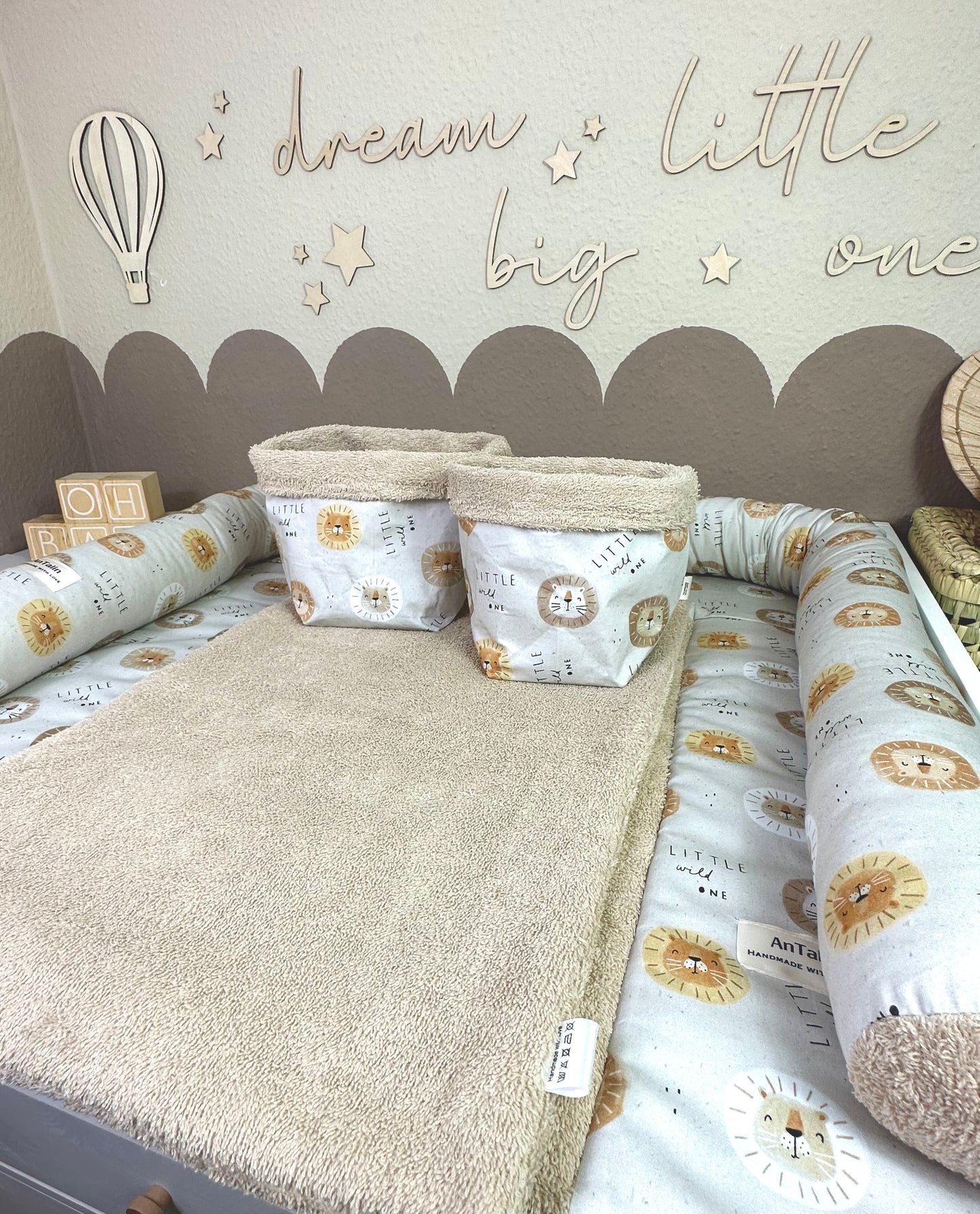 Wickelauflage Little Wilt Frottee beige